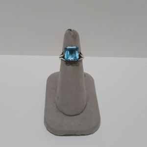 Blue Topaz Sterling Silver Ring